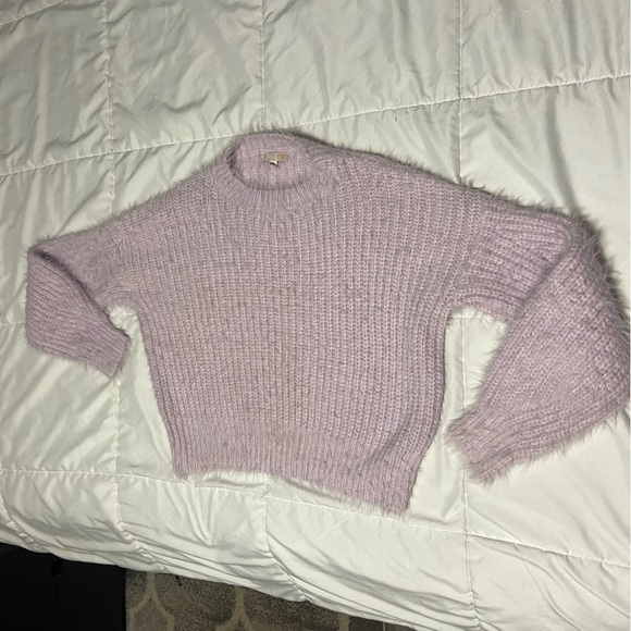 Giani Bini Lavender Lilac Eyelash Chunky Knit Sweater Size Small - Picture 9 of 11